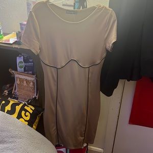 brown & tan womans junior dress